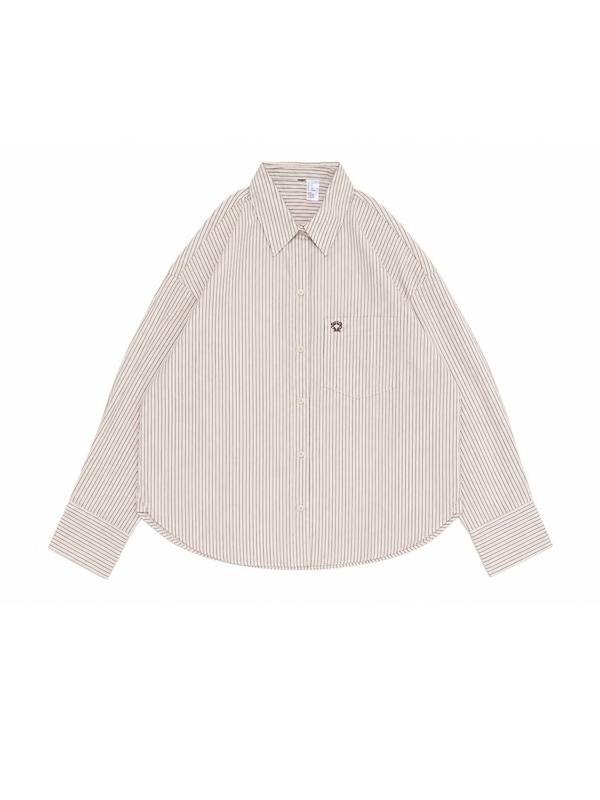 پیراهن راه راه قهوه ای H&M