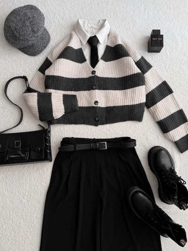 کاردیگن راه راه ذغالی 