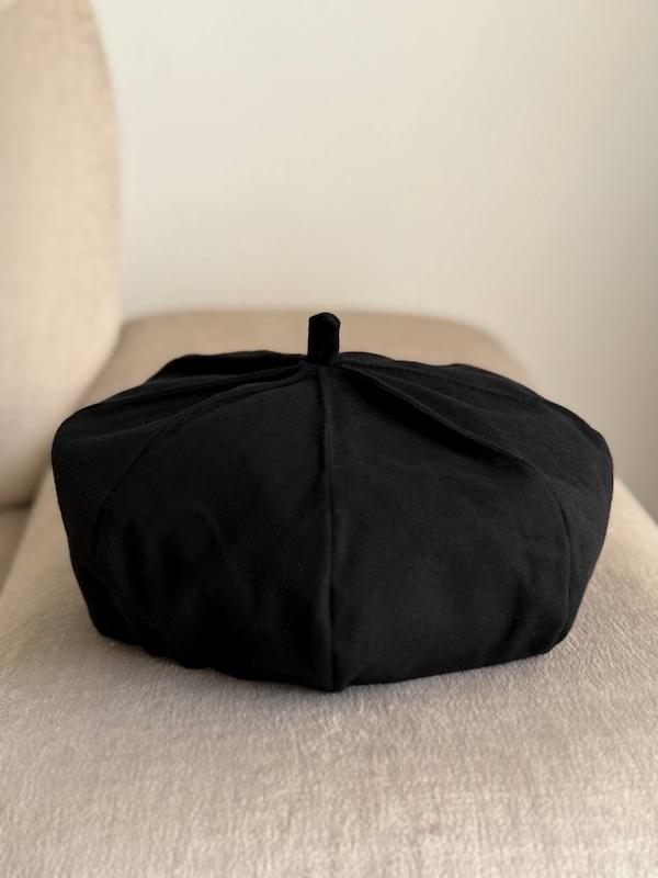  کلاه برت کتان قهوه ای و مشکی 