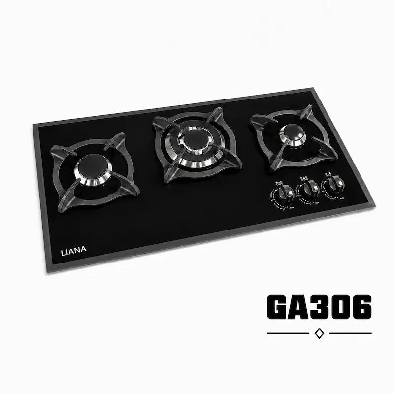 اجاق گاز رو میزی شیشه ای 3 شعله مدل GA306 لیانا