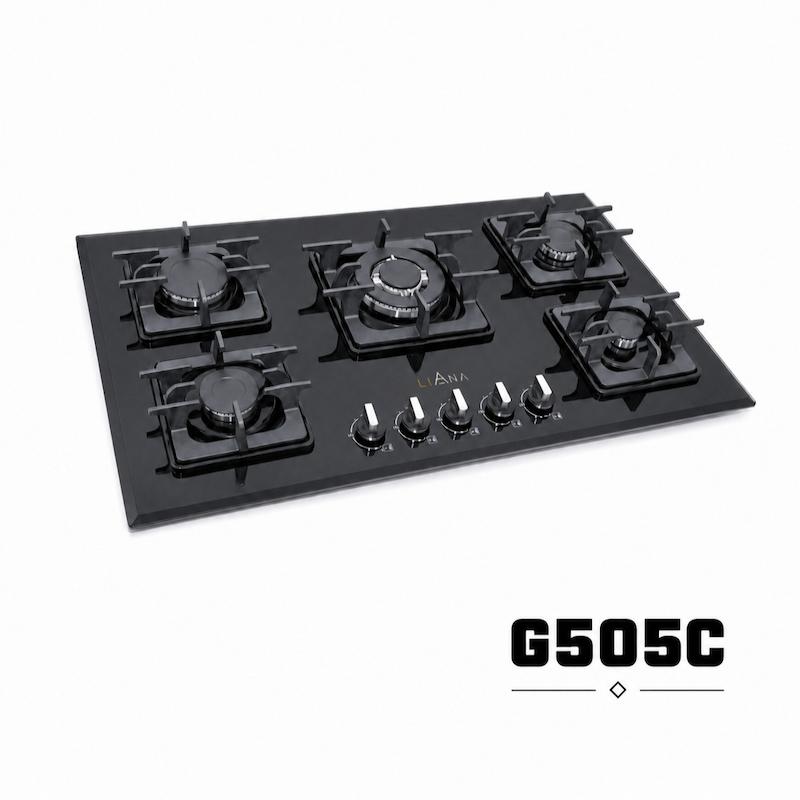 اجاق گاز رومیزی شیشه ای 5 شعله مدل G505 لیانا