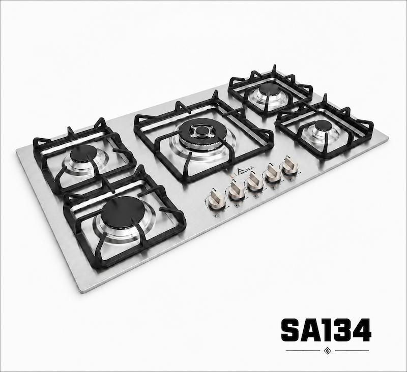 اجاق گاز رومیزی استیل 5 شعله مدل SA134 لیانا