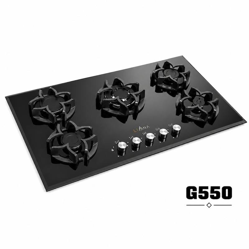 اجاق گاز رومیزی شیشه ای 5 شعله مدل G550 لیانا