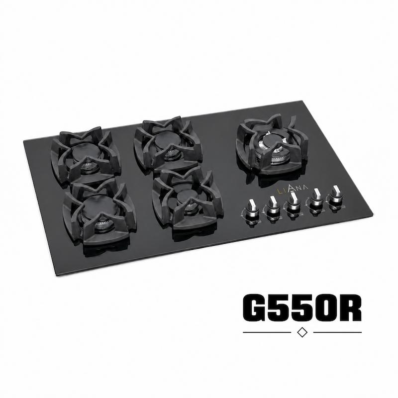 اجاق گاز رومیزی شیشه ای 5 شعله مدل G550R لیانا