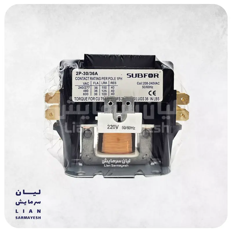 کنتاکتور 2 پل سابفور SUBFOR 2P-30/36A