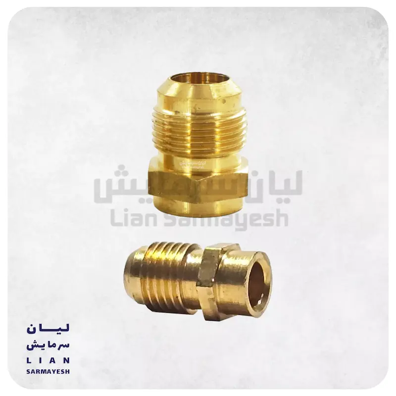مغزی یکسر جوش برنجی (بدون لوله) 1/4 اینچ