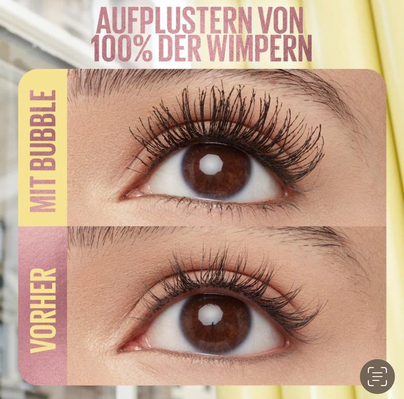 ریمل حجم دهنده قوی بابل بلک میبلین( bubble black mascara )