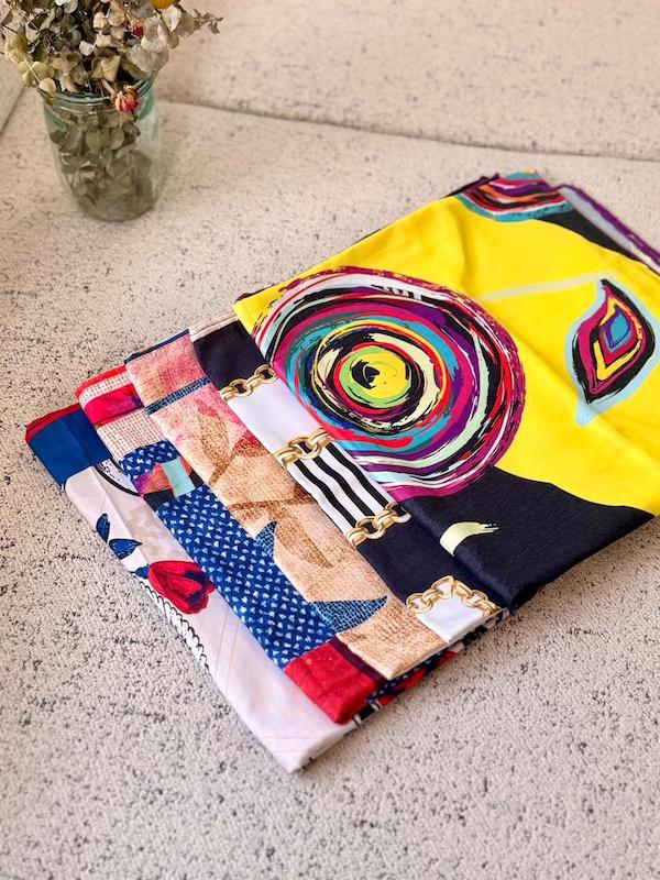 روسری ساتن ابریشم قواره دار کد ۹۹۸