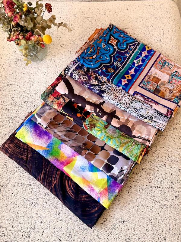 روسری حریر نخ کد ۹۹۹