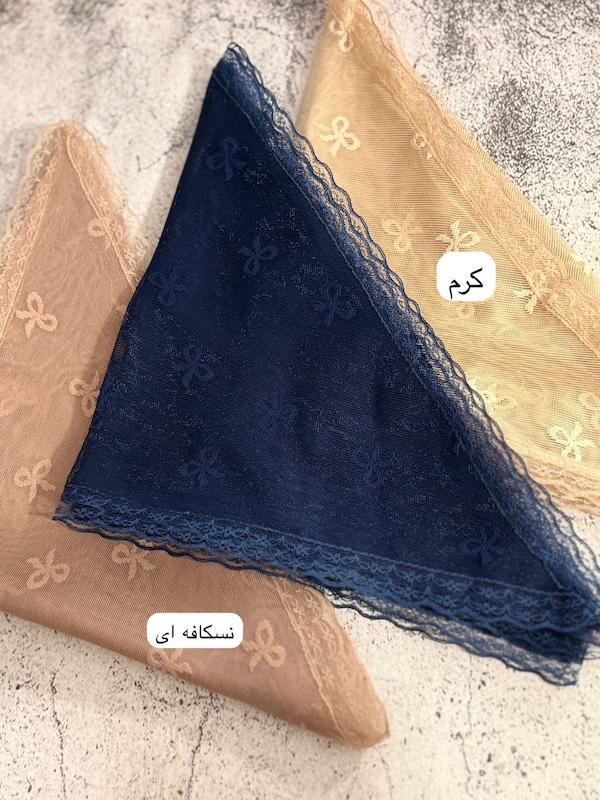 روسری گیپور سه گوش پاپیون کد ۱۰۲۲