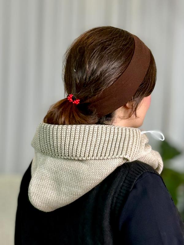 کلاه شال سرهمی بافت زمستانی کد ۱۰۸۵