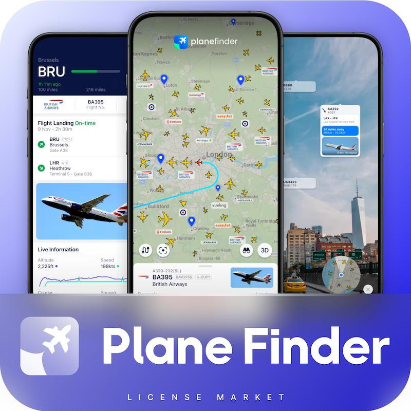 خرید اکانت Plane Finder پلن فایندر پرمیوم