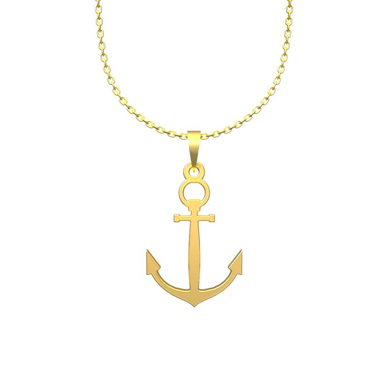 گردنبند طلا 18 عیار زنانه لی‌دا مدل لنگر کد D1001