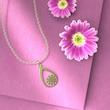 گردنبند طلا 18 عیار زنانه مدوپد مدل گل کد S1076