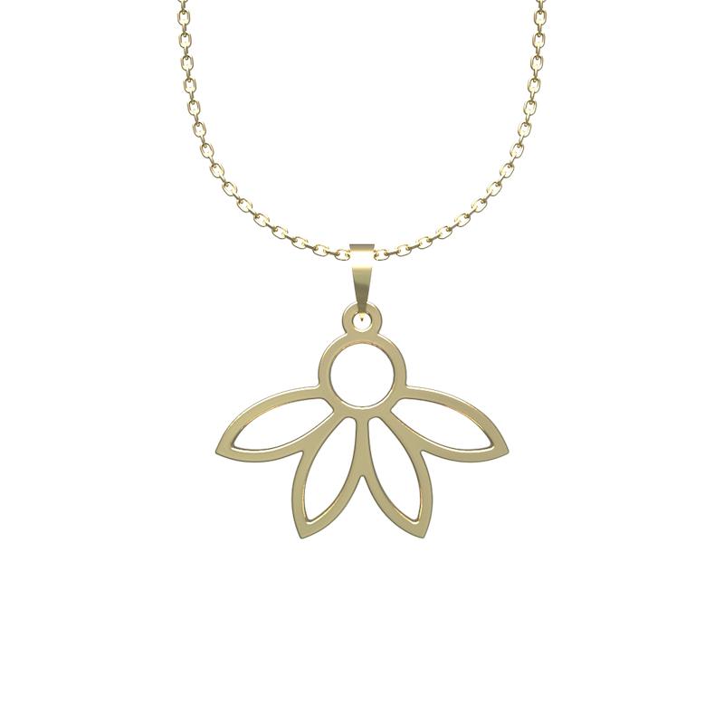 گردنبند طلا 18 عیار زنانه لی‌دا مدل گل کد S1087