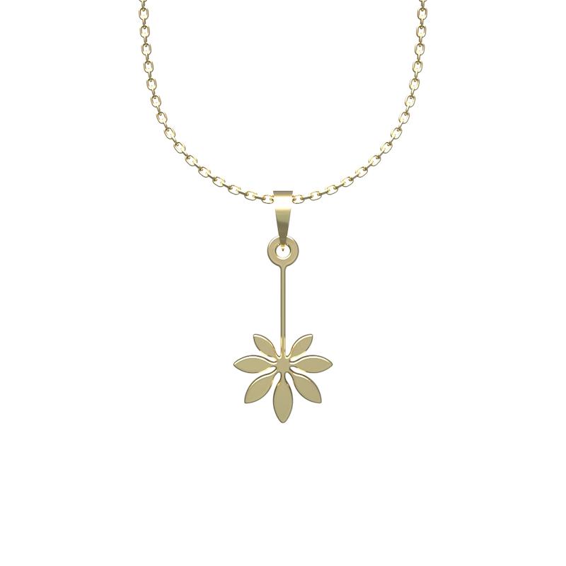 گردنبند طلا 18 عیار زنانه لی‌دا مدل گل کد S1117