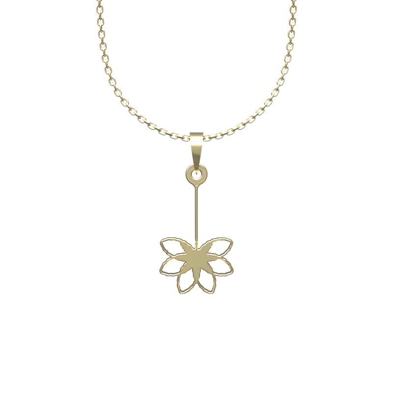 گردنبند طلا 18 عیار زنانه لی‌دا مدل گل کد S1118