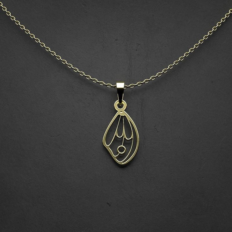 گردنبند طلا 18 عیار زنانه لی‌دا مدل پروانه کد NL272