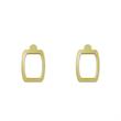 گوشواره طلا مدل مستطیل توخالی کد GA10020