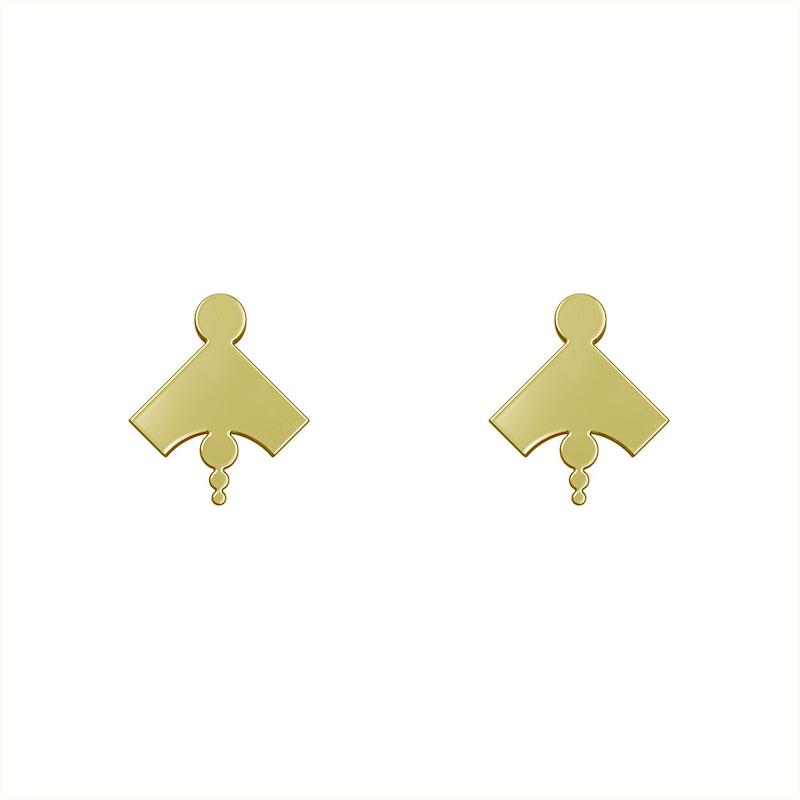 گوشواره طلا مدل هندسی کد GA10025
