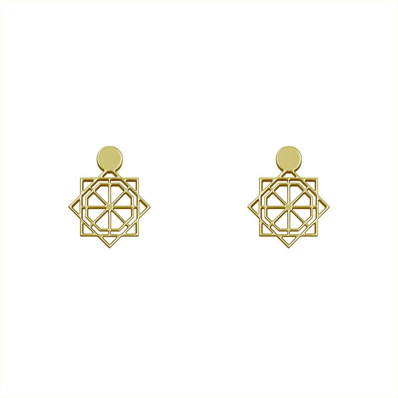 گوشواره طلا مدل اسیمی کد GA10026