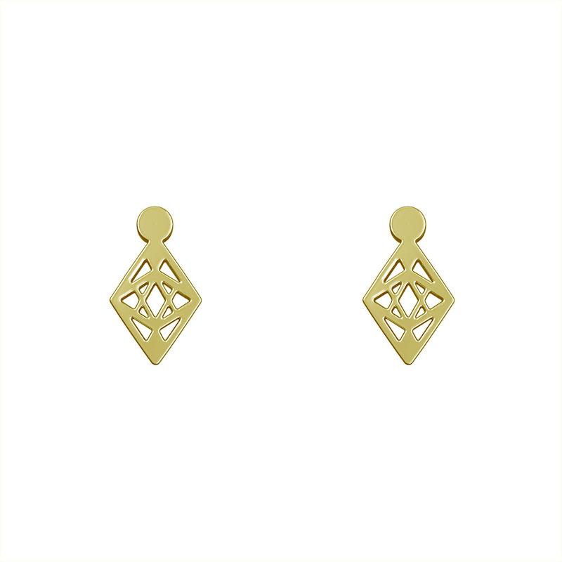 گوشواره طلا مدل لوزی کد GA10068
