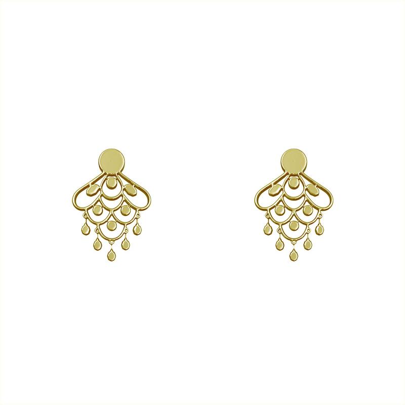 گوشواره طلا مدل هندسی کد GA10082