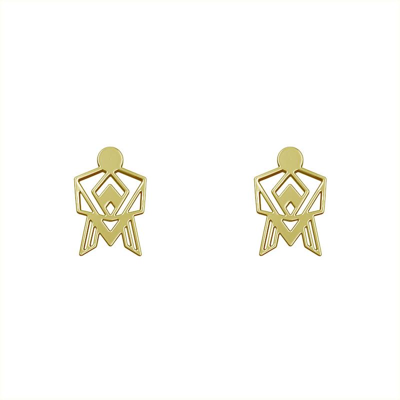 گوشواره طلا مدل هندسی کد GA10085