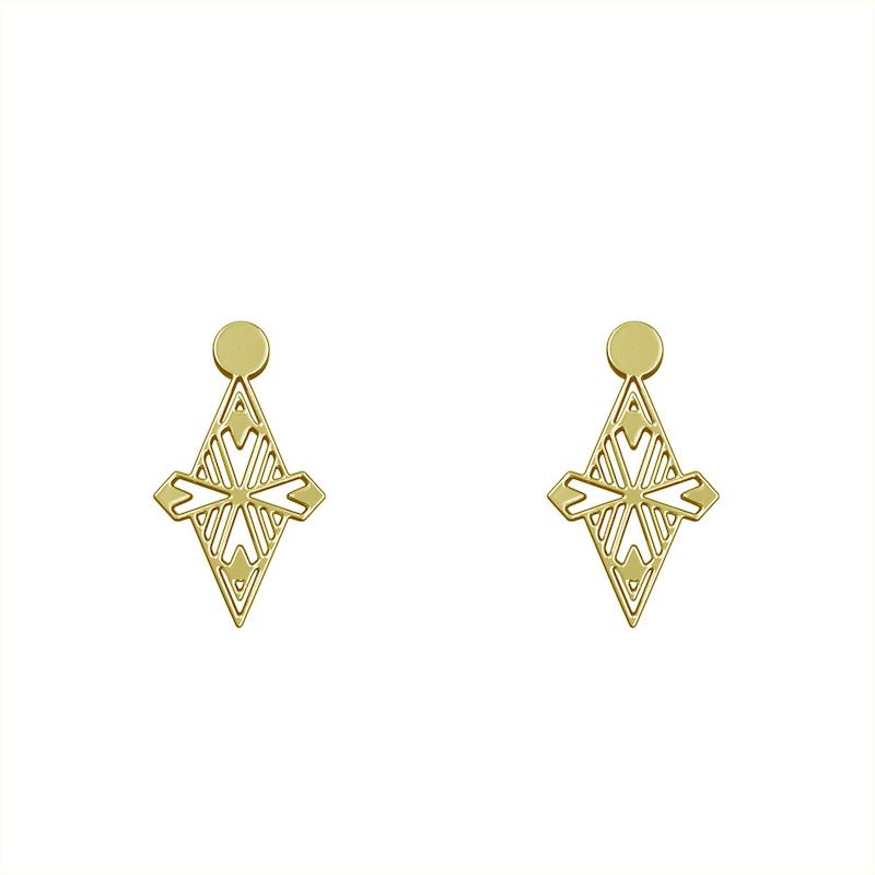گوشواره طلا مدل لوزی کد GA10097