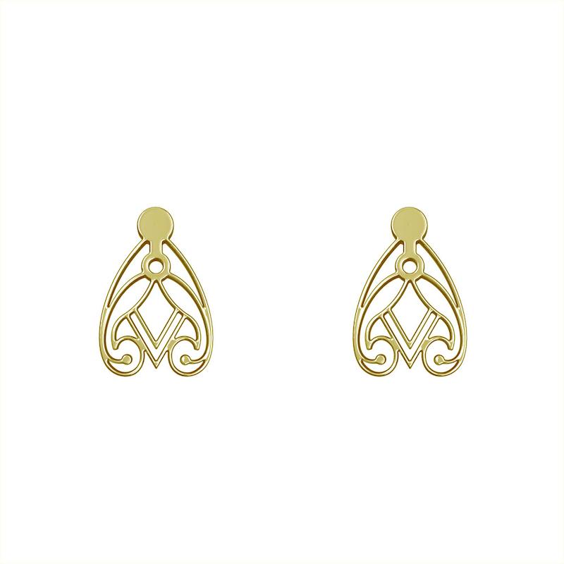 گوشواره طلا مدل هندسی کد GA10176