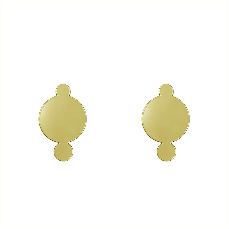 گوشواره طلا مدل دو دایره کد GA10202