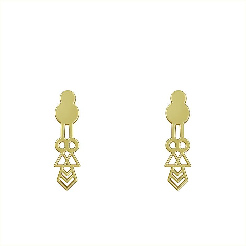 گوشواره طلا مدل هندسی کد GA10237