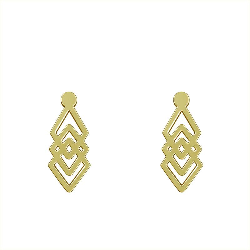 گوشواره طلا مدل لوزی کد GA10315