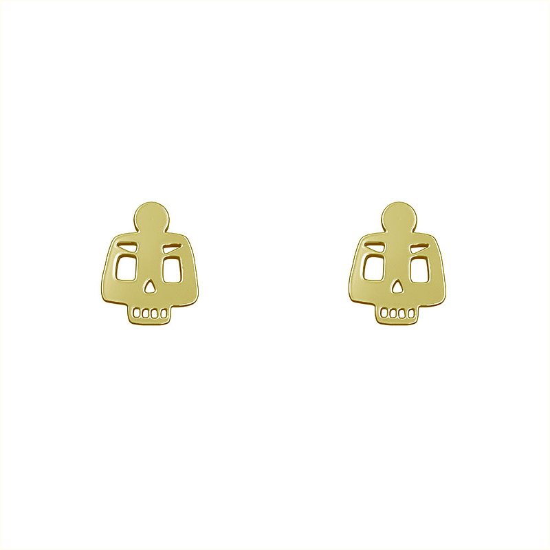 گوشواره طلا مدل جمجمه کد GA10337