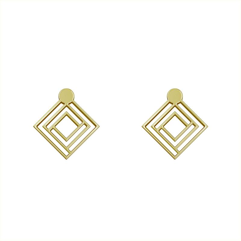 گوشواره طلا مدل هندسی کد GA10399