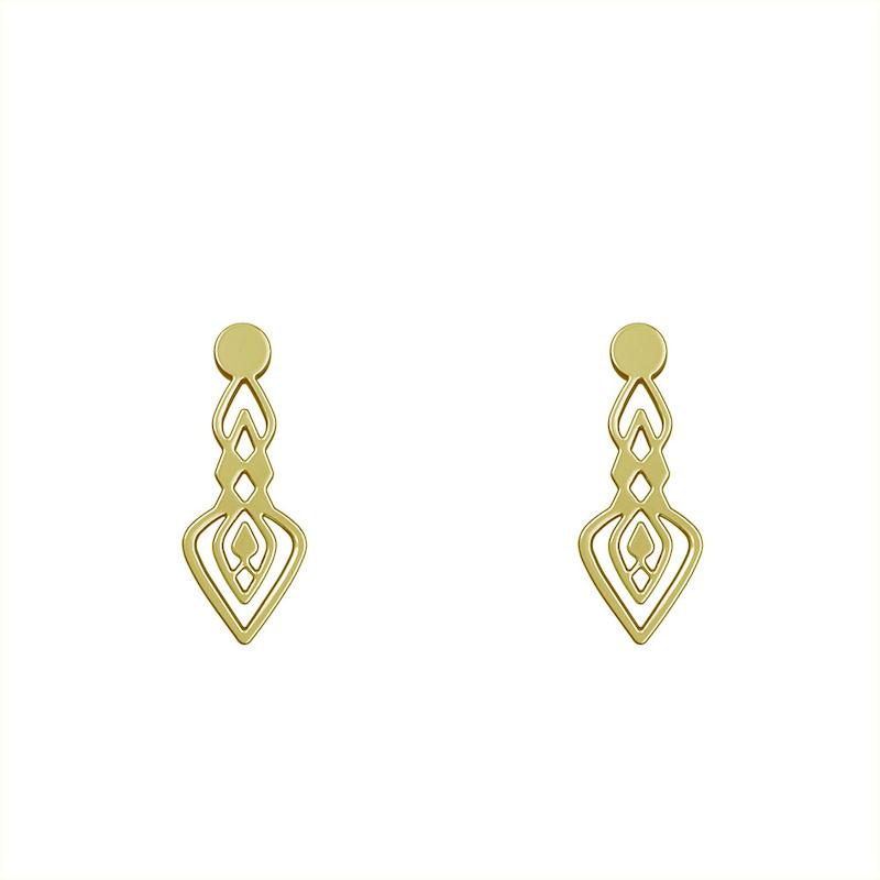 گوشواره طلا مدل هندسی کد GA10418