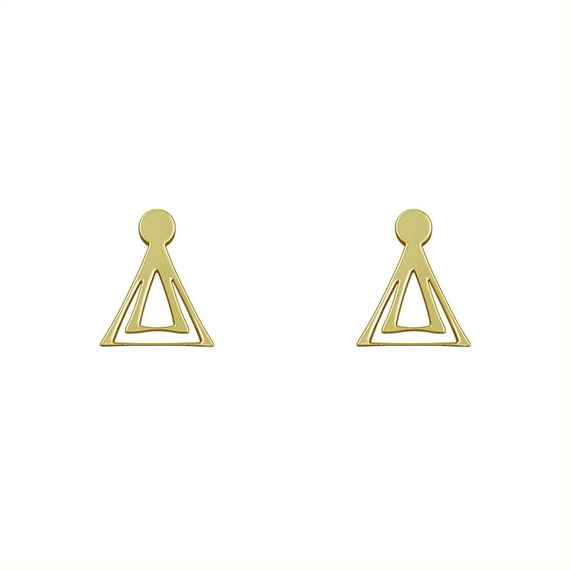 گوشواره طلا مدل مثلث کد GA10422