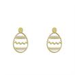 گوشواره طلا مدل تخم مرغ کد GA10444