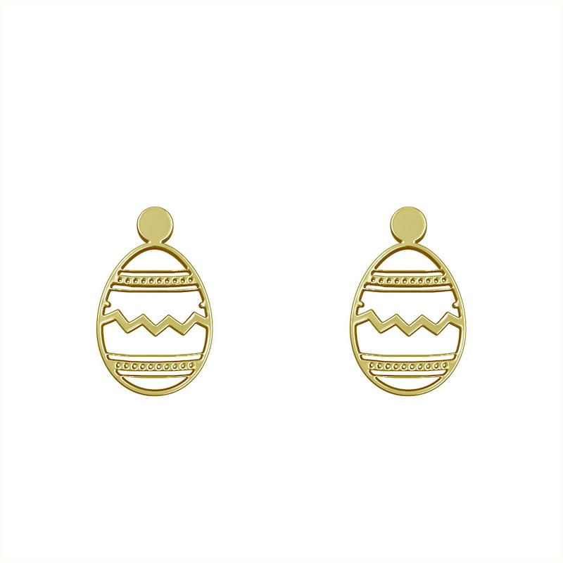 گوشواره طلا مدل تخم مرغ کد GA10444