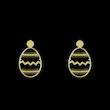 گوشواره طلا مدل تخم مرغ کد GA10444