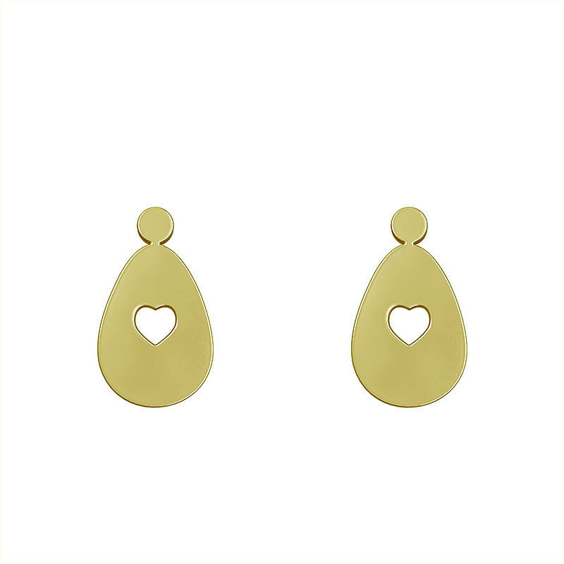 گوشواره طلا مدل قلب کد GA10489