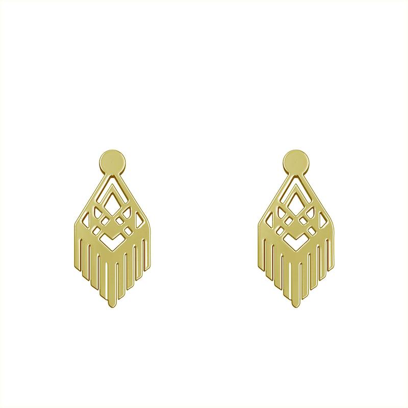 گوشواره طلا مدل هندسی کد GA10511
