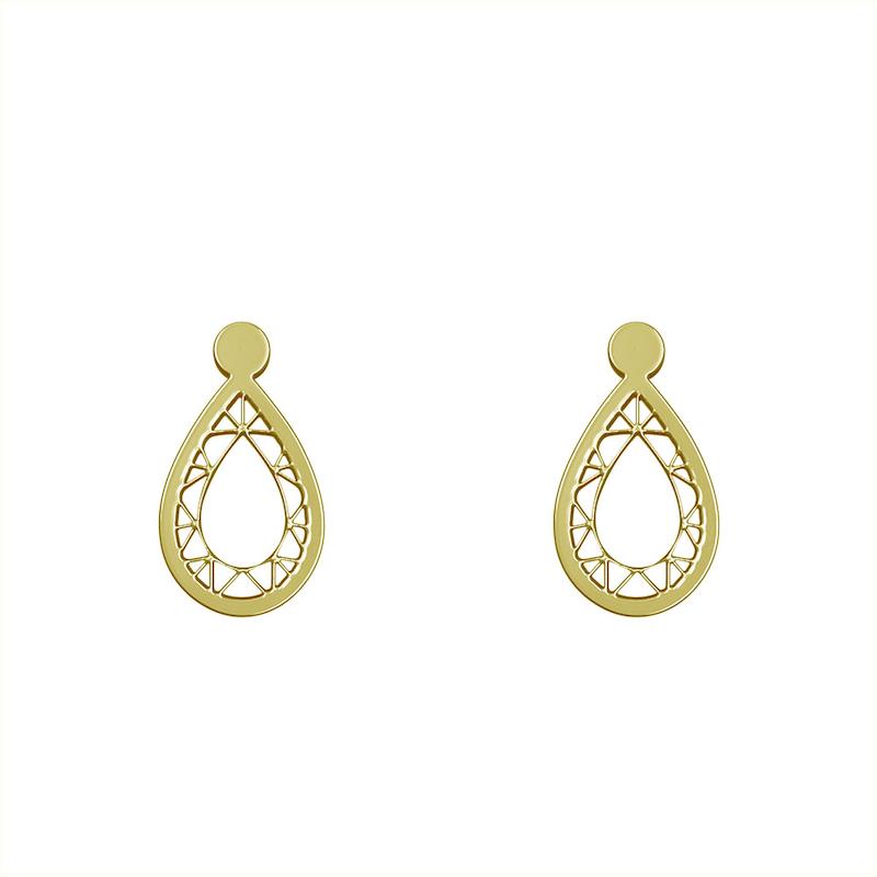گوشواره طلا مدل اشک کد GA10514