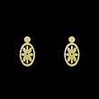 گوشواره طلا مدل بیضی کد GA10642