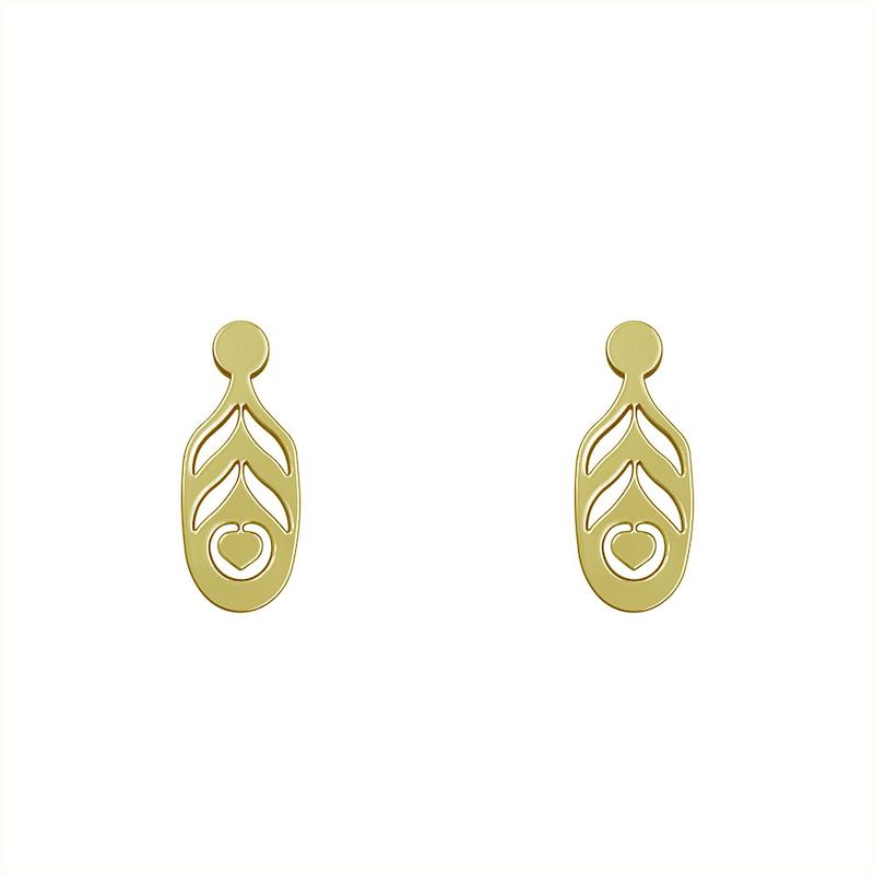 گوشواره طلا مدل هندسی کد GA10653