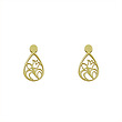گوشواره طلا مدل اشک و گل کد GA10659