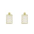 گوشواره طلا مدل مستطیل طرح دار کد GA10687
