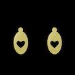 گوشواره طلا مدل قلب کد GA10736