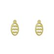 گوشواره طلا مدل بیضی کد GA10746