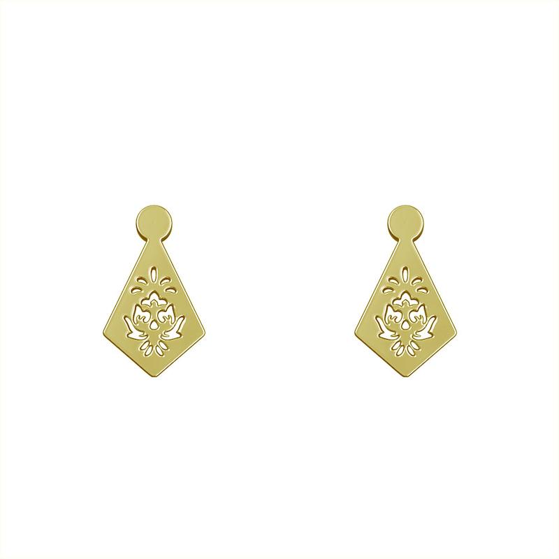 گوشواره طلا مدل لوزی کد GA10765